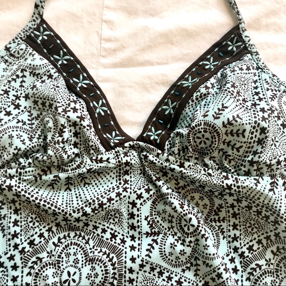 Leilani NWOT Beaded Tankini Size 8